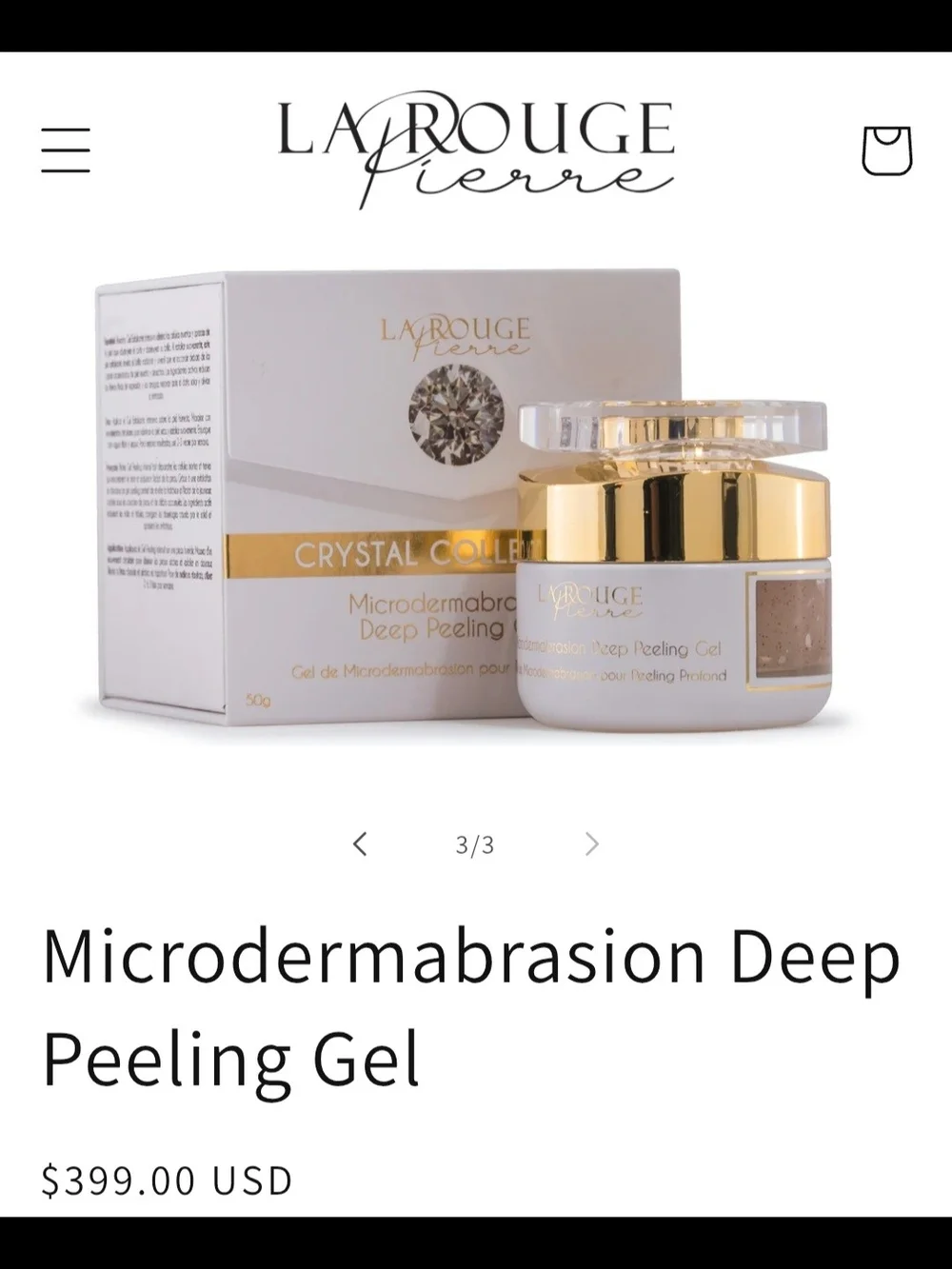 Crystal Collection Microdermabrasion Peel - White & Gold